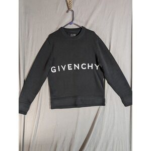 Givenchy Size XL Black Sweater Men's Crewneck Logo GIVENCHY Paris G Cube Back